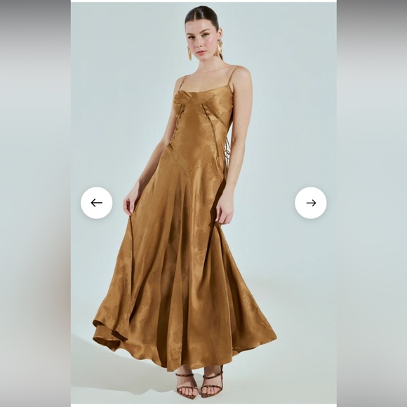 AKIRA Dresses & Skirts - AKIRA THAT GIRL SATIN MAXI DRESS
